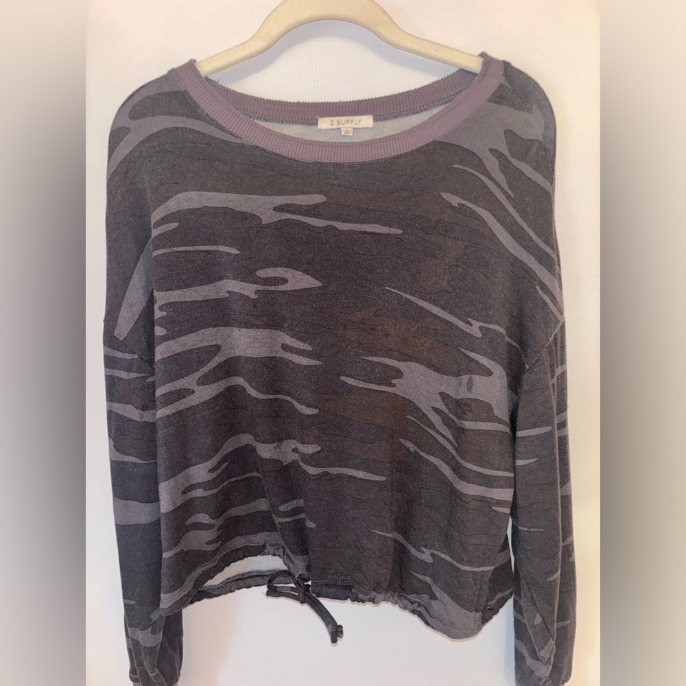Small Z Supply Camo Crewneck